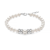 Pulsera Miluna Mujer in Plata Perla PBR3803